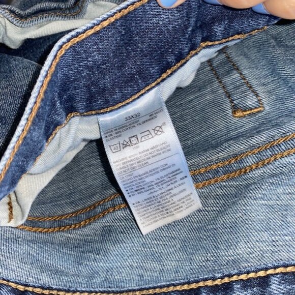 Old Navy Dark Wash Slim Jeans - Size 33x32 comfy denim - Picture 4 of 7